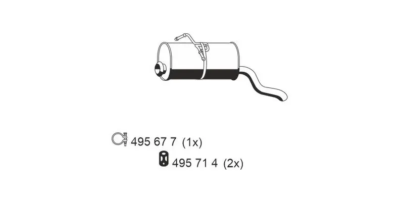 Handler.Part End silencer ERNST 500265 1