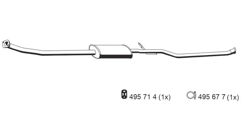 Handler.Part Middle silencer ERNST 500296 1