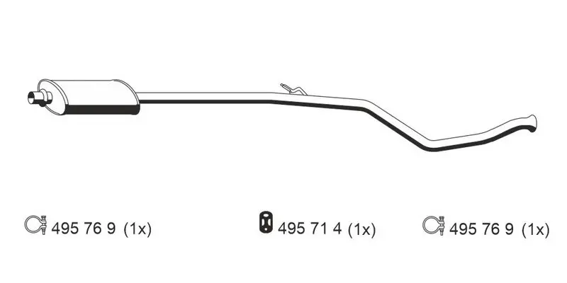 Handler.Part Middle silencer ERNST 505024 1