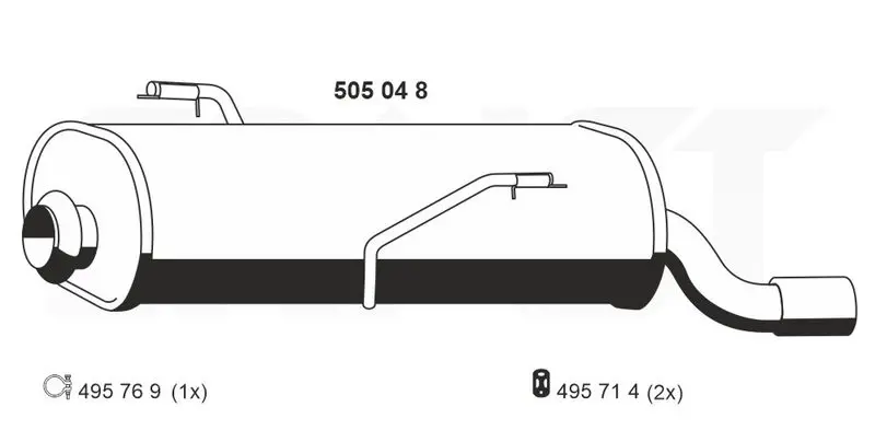 Handler.Part End silencer ERNST 505048 1