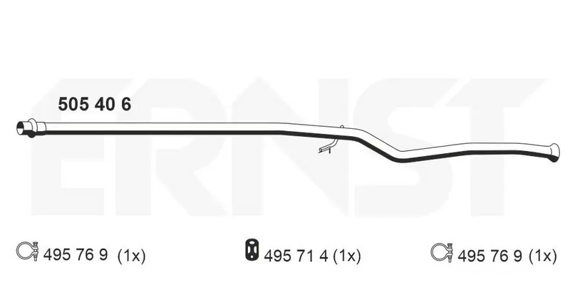 Handler.Part Exhaust pipe ERNST 505406 1