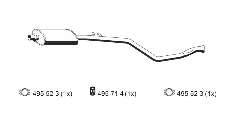 Handler.Part Middle silencer ERNST 510011 1