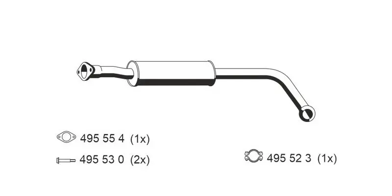 Handler.Part Middle silencer ERNST 522014 1