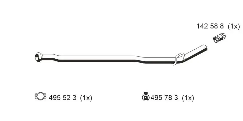 Handler.Part Exhaust pipe ERNST 522557 1