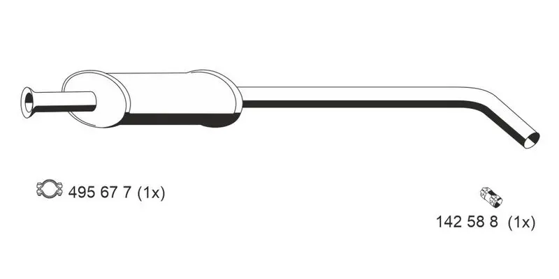 Handler.Part Middle silencer ERNST 530033 1