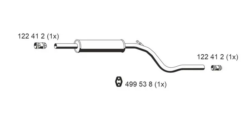 Handler.Part Middle silencer ERNST 642002 1