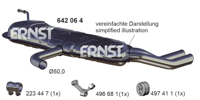 Handler.Part End silencer ERNST 642064 1