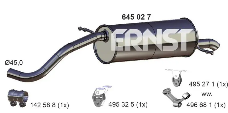 Handler.Part End silencer ERNST 645027 1