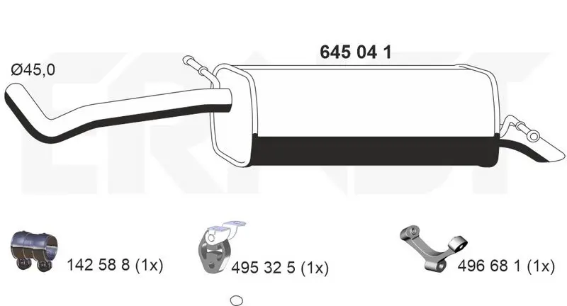 Handler.Part End silencer ERNST 645041 1