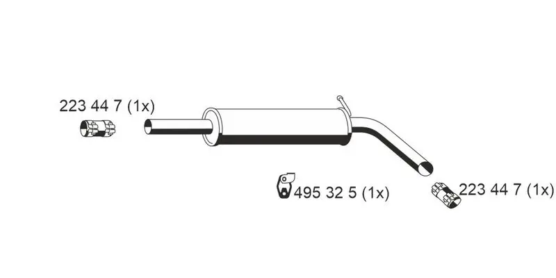 Handler.Part Middle silencer ERNST 645072 1