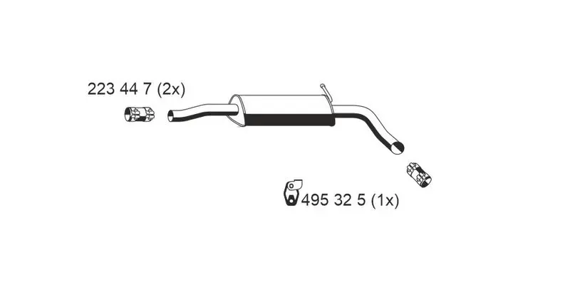 Handler.Part Middle silencer ERNST 645096 1