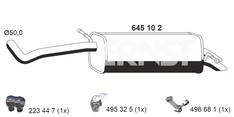 Handler.Part End silencer ERNST 645102 1