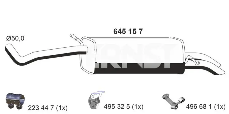 Handler.Part End silencer ERNST 645157 1