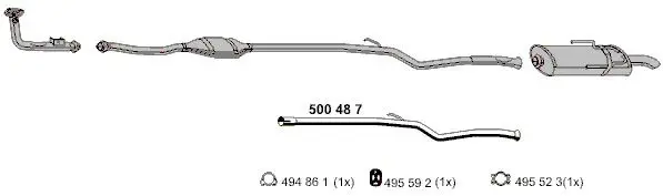 Handler.Part Exhaust pipe ERNST 500487 2