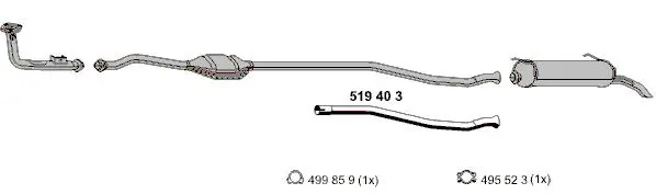 Handler.Part Exhaust pipe ERNST 519403 2