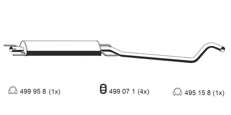 Handler.Part Middle silencer ERNST 056076 1