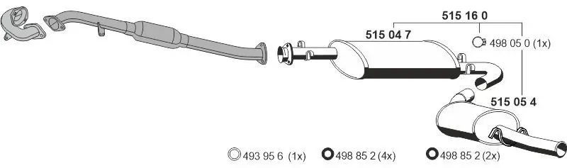 Handler.Part Exhaust system ERNST 090150 1