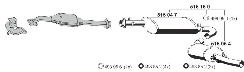 Handler.Part Exhaust system ERNST 090146 1