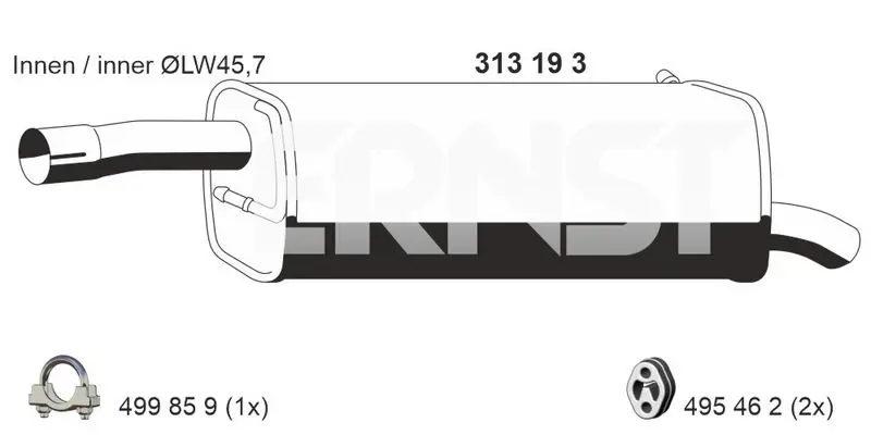 Handler.Part End silencer ERNST 313193 1