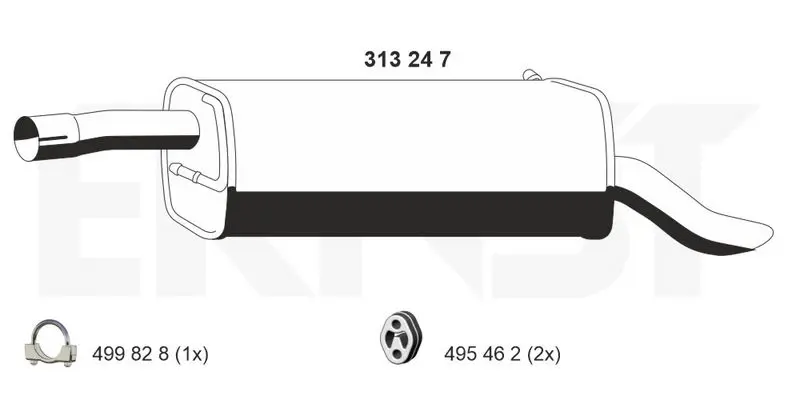 Handler.Part End silencer ERNST 313247 1