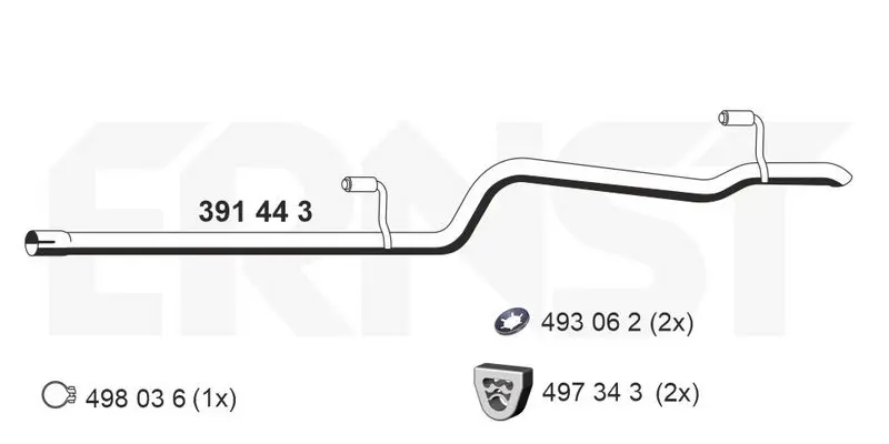 Handler.Part Exhaust pipe ERNST 391443 1