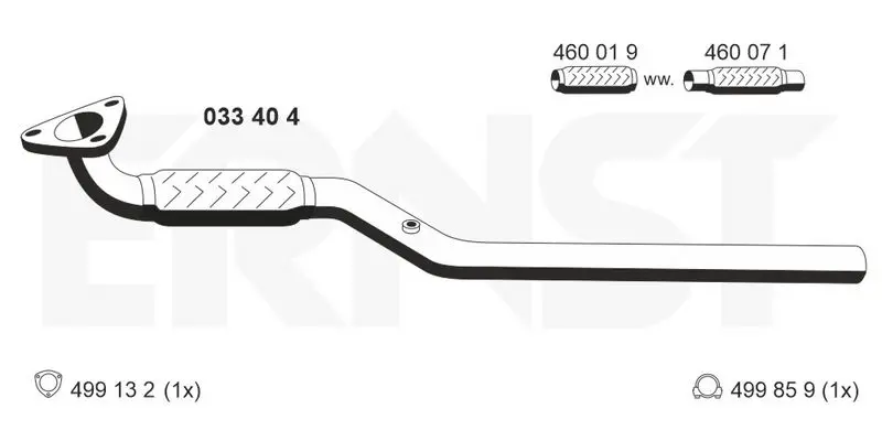 Handler.Part Exhaust pipe ERNST 033404 1