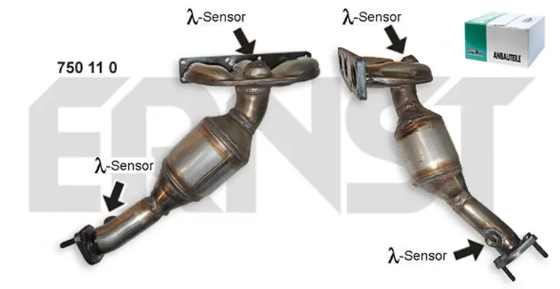 Handler.Part Catalytic converter ERNST 750110 1