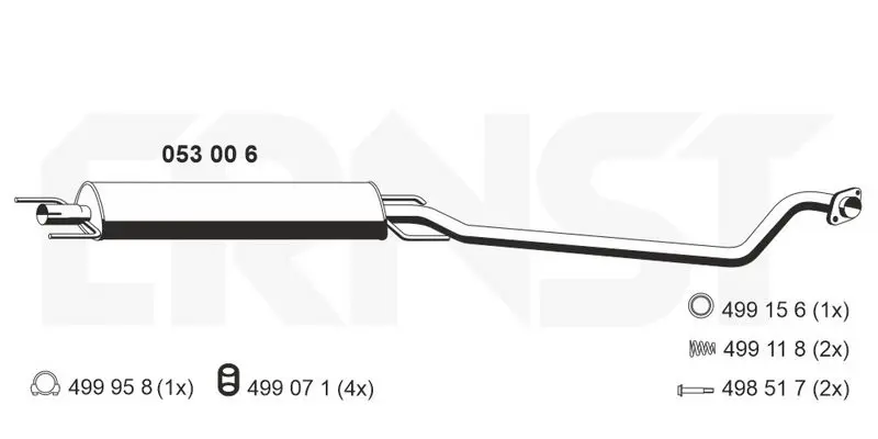 Handler.Part Middle silencer ERNST 053006 1