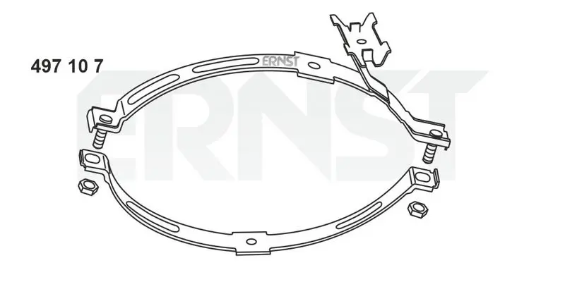 Handler.Part Holder, exhaust system ERNST 497107 1