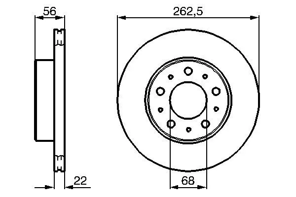 Handler.Part Brake disc Bosch 0986478283 1