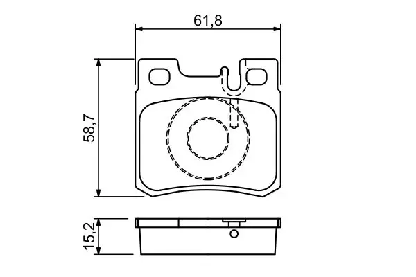 Handler.Part Brake pad set, disc brake Bosch 0986490260 5