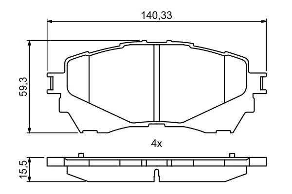 Handler.Part Brake pad set, disc brake Bosch 0986494793 7