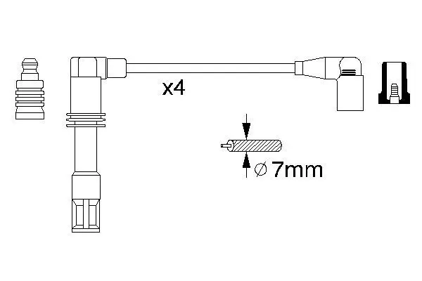 Handler.Part Ignition cable kit Bosch 0986356308 5