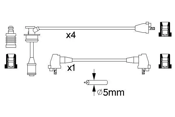 Handler.Part Ignition cable kit Bosch 0986356945 5