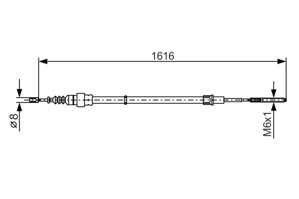 Handler.Part Cable, parking brake Bosch 1987477393 5