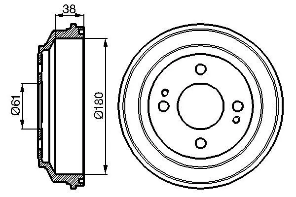 Handler.Part Brake drum Bosch 0986477063 1