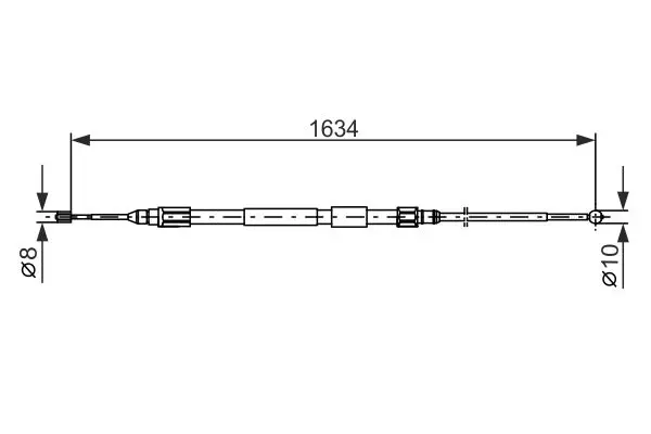 Handler.Part Cable, parking brake Bosch 1987477988 5