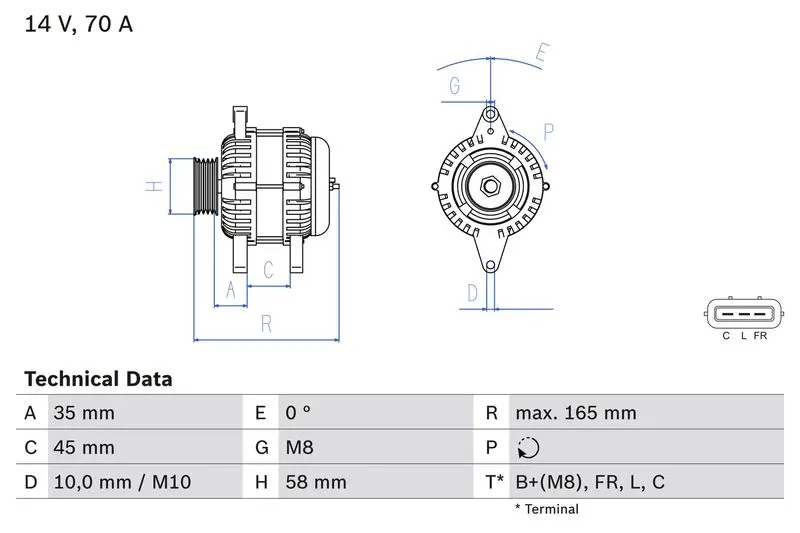 Handler.Part Alternator Bosch 0986083780 1