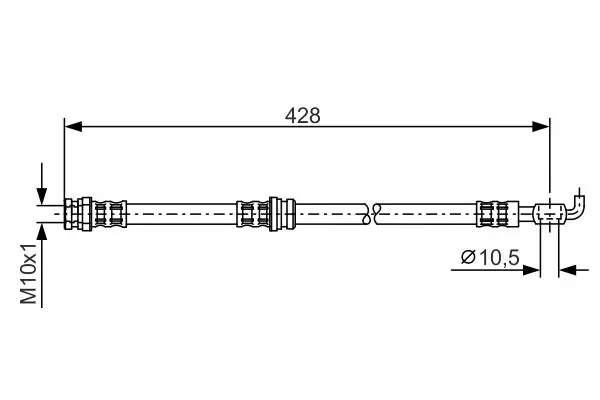 Handler.Part Brake hose Bosch 1987476166 1