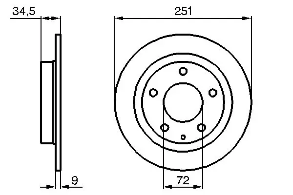 Handler.Part Brake disc Bosch 0986479208 1