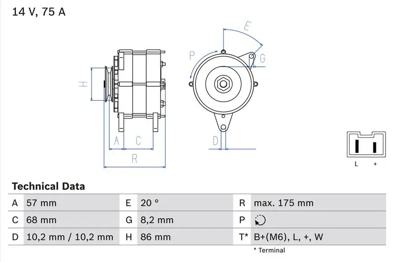 Handler.Part Alternator Bosch 0986034861 1