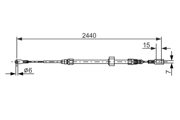 Handler.Part Cable, parking brake Bosch 1987477880 5