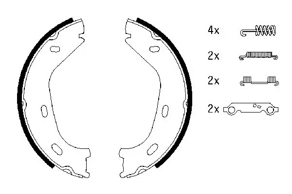 Handler.Part Brake shoe set, parking brake Bosch 0986487542 3