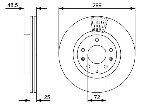 Handler.Part Brake disc Bosch 0986479542 5