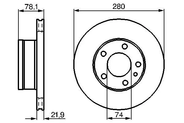 Handler.Part Brake disc Bosch 0986478041 1