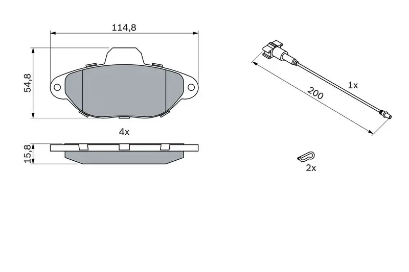 Handler.Part Brake pad set, disc brake Bosch 0986494115 5