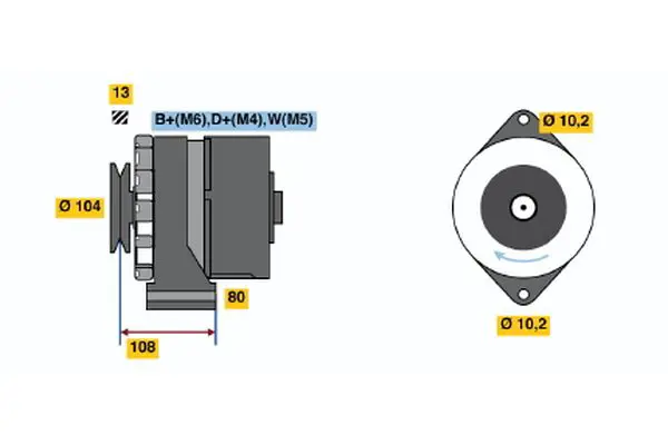 Handler.Part Alternator Bosch 0120489387 1