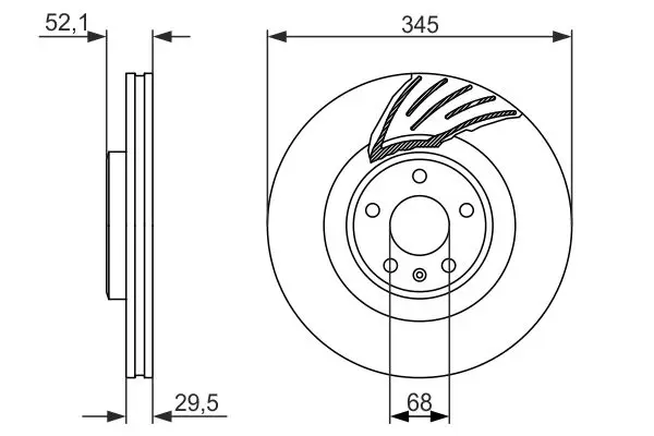 Handler.Part Brake disc Bosch 0986479590 5