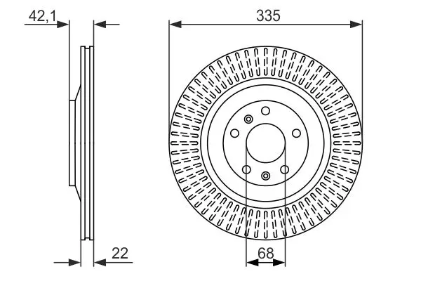 Handler.Part Brake disc Bosch 0986479591 1