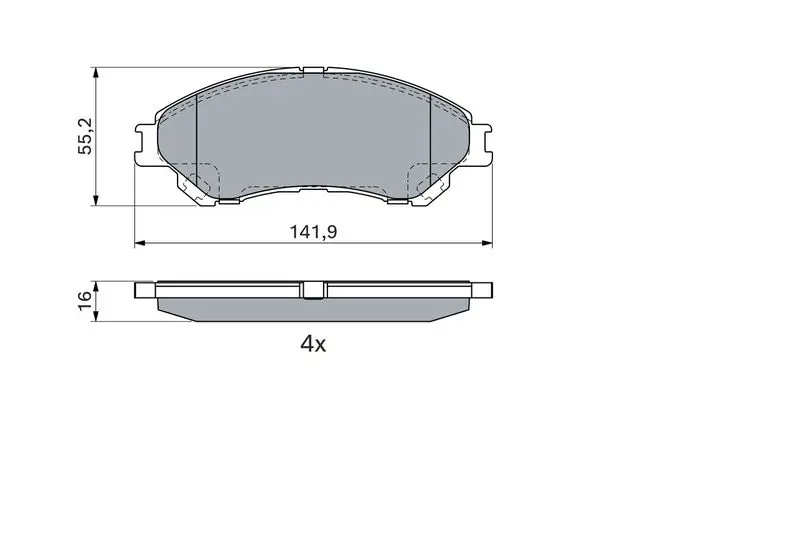 Handler.Part Brake pad set, disc brake Bosch 0986494936 9